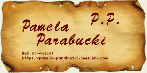Pamela Parabucki vizit kartica